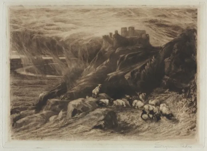 Framed Print : Harlech (A Second Plate), 1880. Creator: Francis Seymour Haden (British, 1818-1910) Framed Print : Harlech (A Second Plate), 1880. Creator: Francis Seymour Haden (British, 1818-1910)
