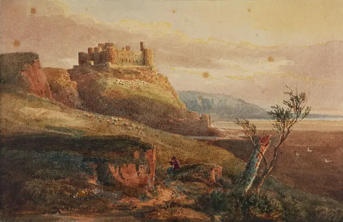 Framed Print : Harlech Castle, 1812-14. Creator: David Cox the Elder Framed Print : Harlech Castle, 1812-14. Creator: David Cox the Elder