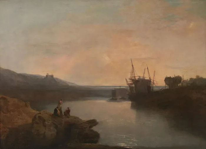 Framed Print : Harlech Castle, from Tygwyn Ferry, Summers Evening Twilight, 1799. Creator: JMW Turner Framed Print : Harlech Castle, from Tygwyn Ferry, Summers Evening Twilight, 1799. Creator: JMW Turner