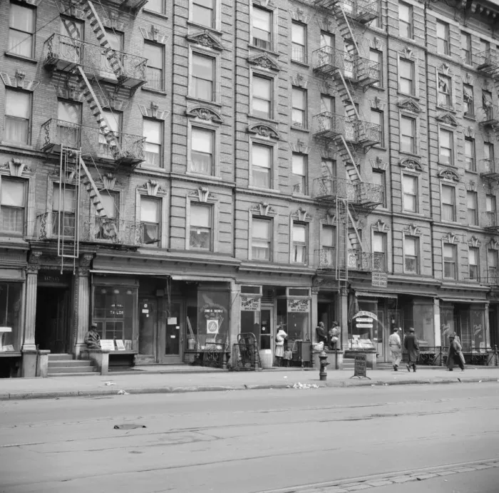 Framed Print : Harlem apartment house, New York, 1943. Creator: Gordon Parks Framed Print : Harlem apartment house, New York, 1943. Creator: Gordon Parks