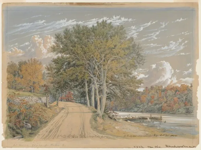Framed Print : On the Harlem River, 1855. Creator: William Rickarby Miller (American, 1818-1893) Framed Print : On the Harlem River, 1855. Creator: William Rickarby Miller (American, 1818-1893)