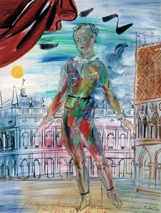 Framed Print : Harlequin Venitienne, 1929. Artist: Raoul Dufy Framed Print : Harlequin Venitienne, 1929. Artist: Raoul Dufy