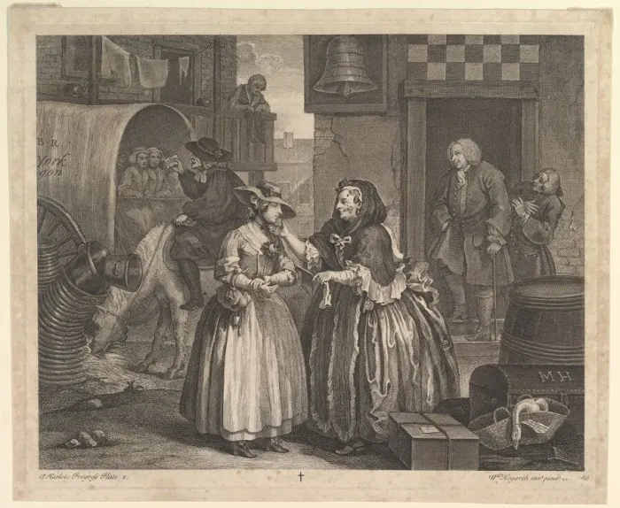 Framed Print : A Harlots Progress, Plate 1, April 1732. Creator: William Hogarth Framed Print : A Harlots Progress, Plate 1, April 1732. Creator: William Hogarth