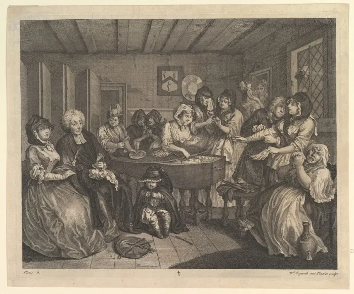 Framed Print : A Harlots Progress, Plate 6, April 1732. Creator: William Hogarth Framed Print : A Harlots Progress, Plate 6, April 1732. Creator: William Hogarth
