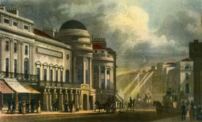 Framed Print : The Harmonic Institution, 1828, (1942). Creator: William Wallis Framed Print : The Harmonic Institution, 1828, (1942). Creator: William Wallis