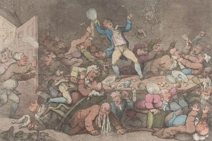 Framed Print : The Harmonic Society, 1810. 1810. Creator: Thomas Rowlandson Framed Print : The Harmonic Society, 1810. 1810. Creator: Thomas Rowlandson