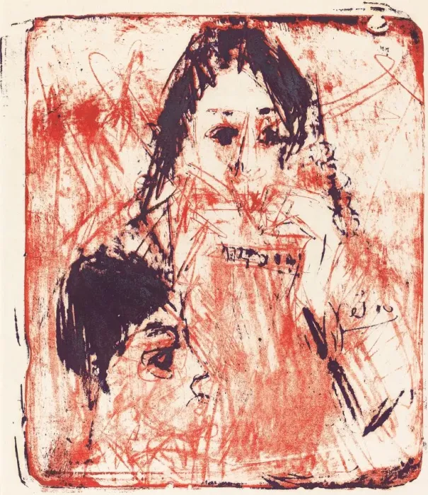 Framed Print : Harmonica Player, 1919. Creator: Ernst Kirchner Framed Print : Harmonica Player, 1919. Creator: Ernst Kirchner