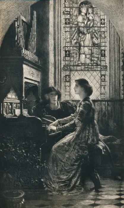 Framed Print : Harmony, 1877, (1912). Artist: Frank Dicksee Framed Print : Harmony, 1877, (1912). Artist: Frank Dicksee