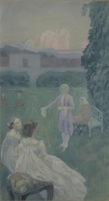Framed Print : Harmony, 1900. Artist: Borisov-Musatov, Viktor Elpidiforovich (1870-1905) Framed Print : Harmony, 1900. Artist: Borisov-Musatov, Viktor Elpidiforovich (1870-1905)