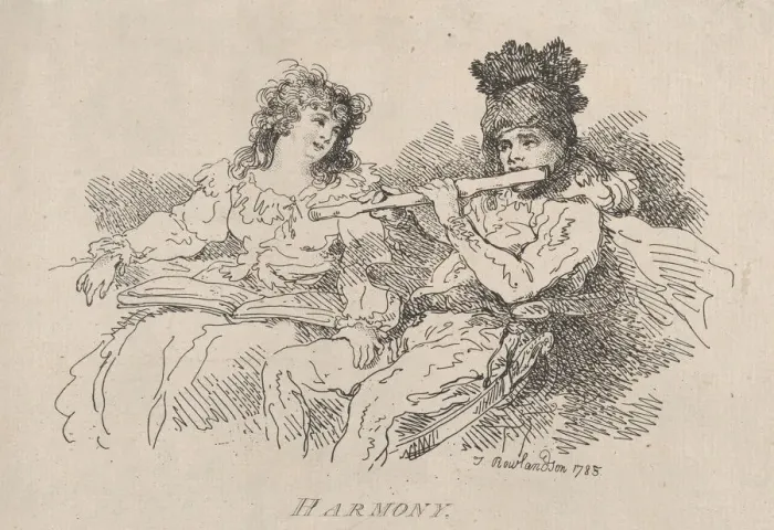 Framed Print : Harmony, August 12, 1785. August 12, 1785. Creator: Thomas Rowlandson Framed Print : Harmony, August 12, 1785. August 12, 1785. Creator: Thomas Rowlandson