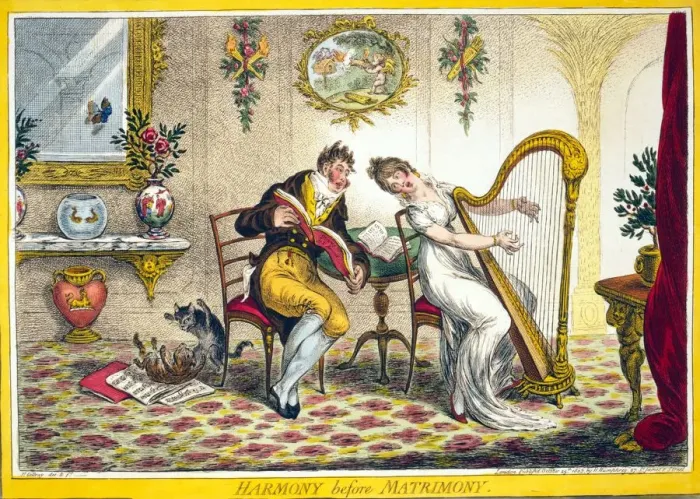 Framed Print : Harmony before Matrimony, 1805 Framed Print : Harmony before Matrimony, 1805