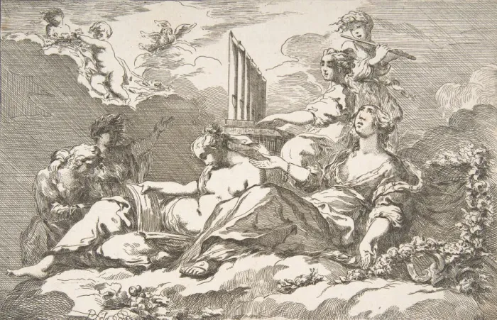 Framed Print : The Harmony of Nature, 1762. Creator: Pierre Lelu Framed Print : The Harmony of Nature, 1762. Creator: Pierre Lelu
