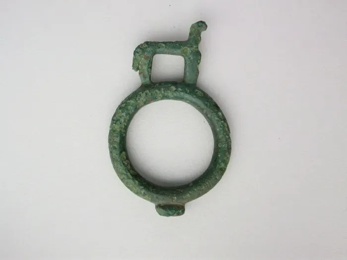 Framed Print : Harness Ring with Quadruped, Geometric Period (800-600 BCE). Creator: Unknown Framed Print : Harness Ring with Quadruped, Geometric Period (800-600 BCE). Creator: Unknown