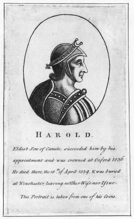 Framed Print : Harold Harefoot, (c1015-1040) Framed Print : Harold Harefoot, (c1015-1040)