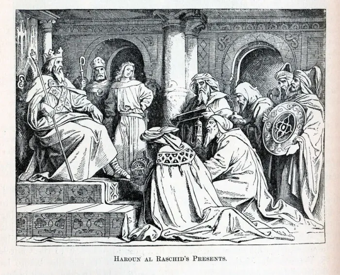 Framed Print : Haroun al Raschids Presents, 1882. Artist: Anonymous Framed Print : Haroun al Raschids Presents, 1882. Artist: Anonymous