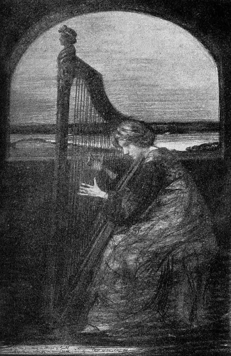Framed Print : The Harp Player, 1900 Framed Print : The Harp Player, 1900