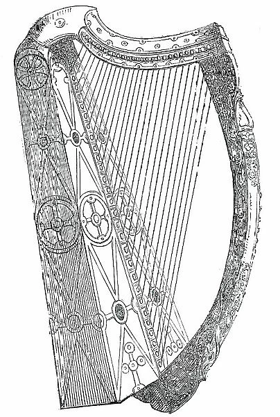 Harp of Queen Mary of Scots, 1850. Creator: Unknown