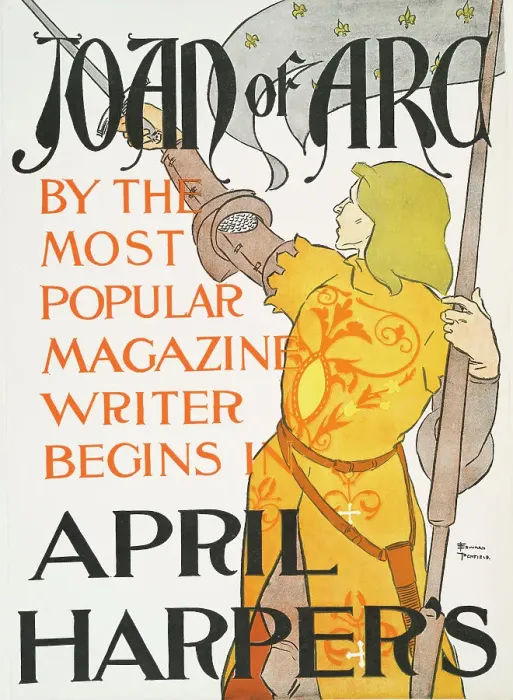 Framed Print : Harper's April, Joan of Arc, c1895. Creator: Edward Penfield Framed Print : Harper's April, Joan of Arc, c1895. Creator: Edward Penfield