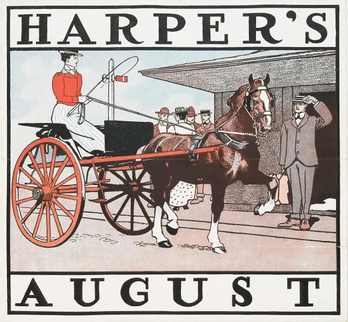 Framed Print : Harper's August, c1890 - 1907. Creator: Edward Penfield Framed Print : Harper's August, c1890 - 1907. Creator: Edward Penfield