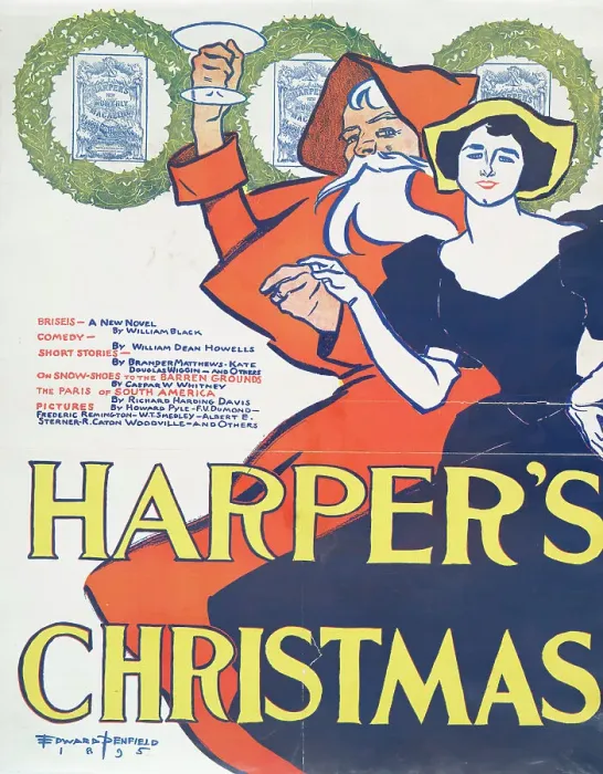Framed Print : Harper's Christmas... c1895. Creator: Edward Penfield Framed Print : Harper's Christmas... c1895. Creator: Edward Penfield