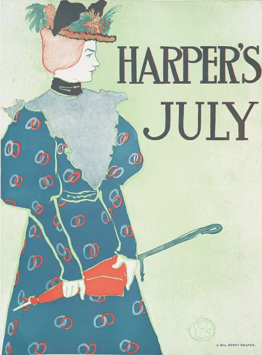 Framed Print : Harper's July, c1890 - 1907. Creator: Edward Penfield Framed Print : Harper's July, c1890 - 1907. Creator: Edward Penfield