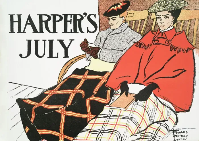Framed Print : Harper's July, c1897. Creator: Edward Penfield Framed Print : Harper's July, c1897. Creator: Edward Penfield