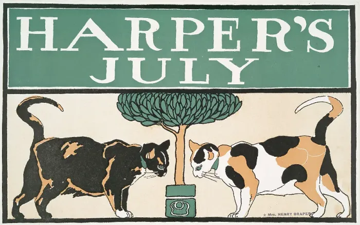 Framed Print : Harper's July, c1898. Creator: Edward Penfield Framed Print : Harper's July, c1898. Creator: Edward Penfield