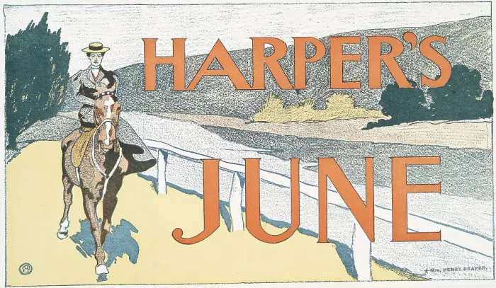 Framed Print : Harper's June, c1890 - 1907. Creator: Edward Penfield Framed Print : Harper's June, c1890 - 1907. Creator: Edward Penfield