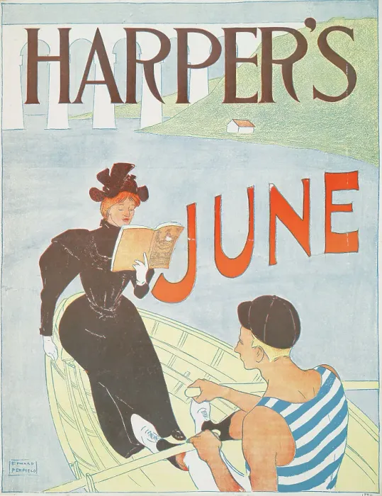 Framed Print : Harper's June, c1893 - 1899. Creator: Edward Penfield Framed Print : Harper's June, c1893 - 1899. Creator: Edward Penfield