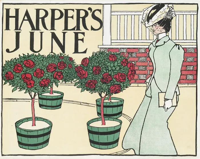 Framed Print : Harper's June, c1896. Creator: Edward Penfield Framed Print : Harper's June, c1896. Creator: Edward Penfield