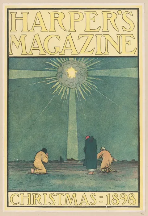 Framed Print : Harpers Magazine: Christmas, 1898. Creator: Harvey Ellis Framed Print : Harpers Magazine: Christmas, 1898. Creator: Harvey Ellis