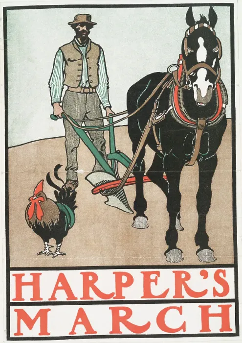 Framed Print : Harper's March, c1890 - 1907. Creator: Edward Penfield Framed Print : Harper's March, c1890 - 1907. Creator: Edward Penfield