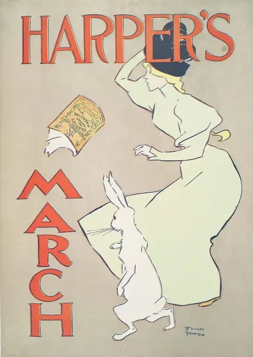 Framed Print : Harper's March, c1894. Creator: Edward Penfield Framed Print : Harper's March, c1894. Creator: Edward Penfield