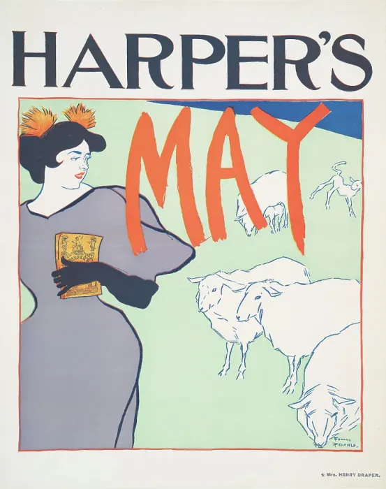 Framed Print : Harper's May, c1895. Creator: Edward Penfield Framed Print : Harper's May, c1895. Creator: Edward Penfield