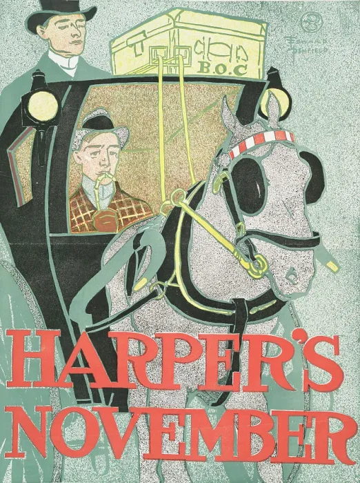 Framed Print : Harper's November, c1890 - 1907. Creator: Edward Penfield Framed Print : Harper's November, c1890 - 1907. Creator: Edward Penfield