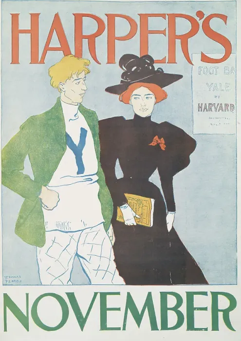 Framed Print : Harper's November, c1894. Creator: Edward Penfield Framed Print : Harper's November, c1894. Creator: Edward Penfield
