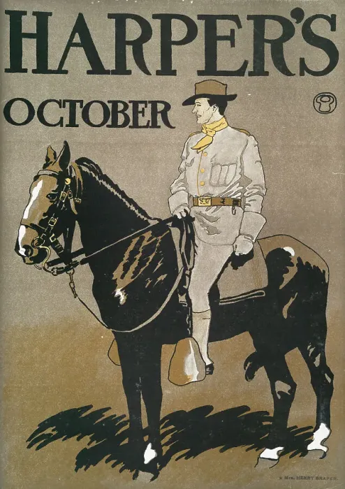 Framed Print : Harper's October, c1890 - 1907. Creator: Edward Penfield