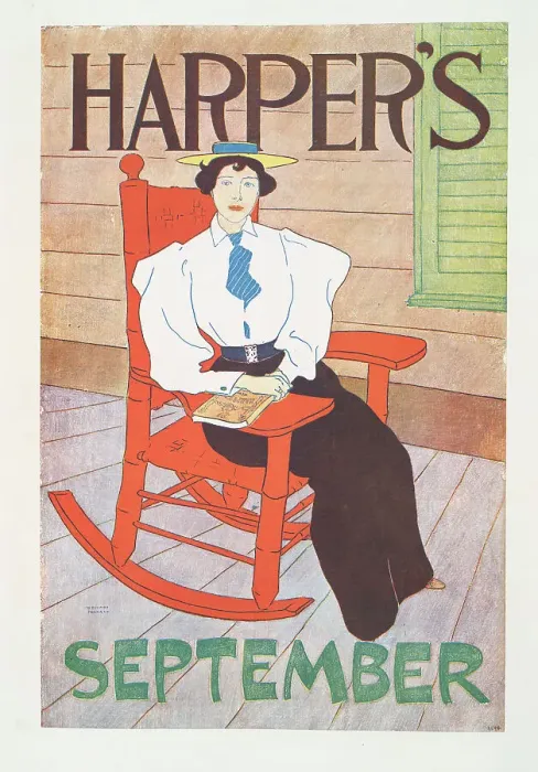 Framed Print : Harper's September, c1894. Creator: Edward Penfield Framed Print : Harper's September, c1894. Creator: Edward Penfield