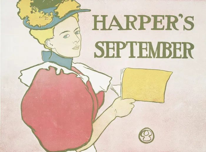 Framed Print : Harper's September, c1896. Creator: Edward Penfield Framed Print : Harper's September, c1896. Creator: Edward Penfield