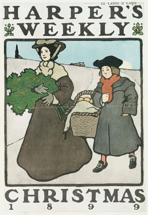 Framed Print : Harper's Weekly, Christmas 1899, 10 Cents a Copy, c1899. Creator: Edward Penfield Framed Print : Harper's Weekly, Christmas 1899, 10 Cents a Copy, c1899. Creator: Edward Penfield