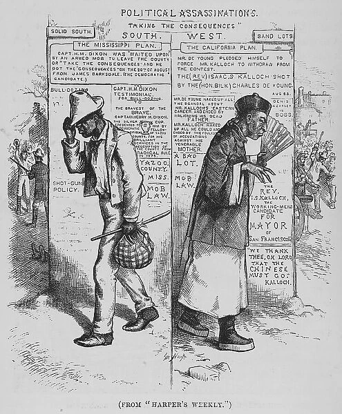 From Harper's Weekly; [Political assassinations- Taking the consequences], 1882. Creator: Unknown