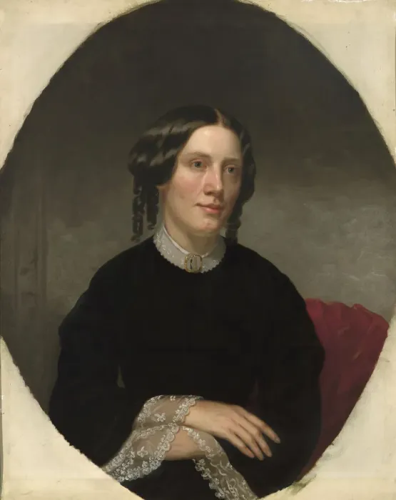 Framed Print : Harriet Beecher Stowe, 1853. Creator: Alanson Fisher Framed Print : Harriet Beecher Stowe, 1853. Creator: Alanson Fisher