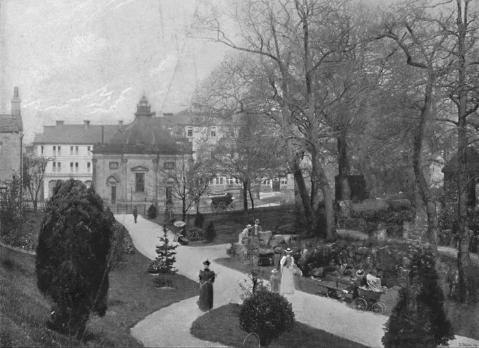 Framed Print : Harrogate: The Bog Gardens Sulphur Well, c1896. Artist: Frith & Co Framed Print : Harrogate: The Bog Gardens Sulphur Well, c1896. Artist: Frith & Co