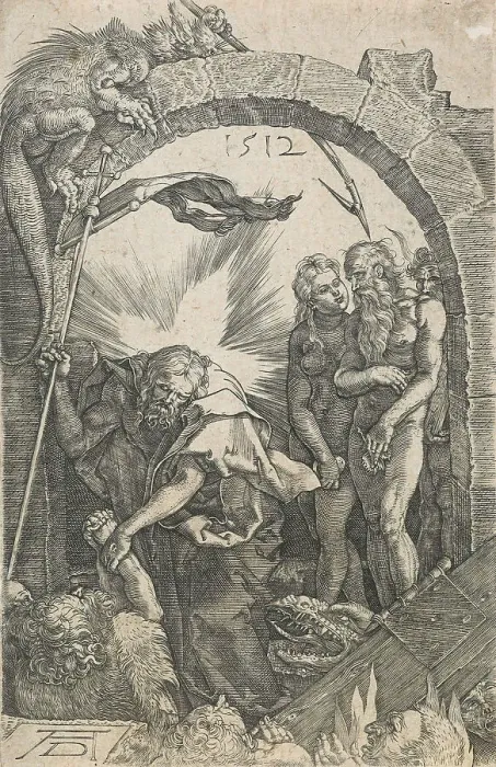 Framed Print : Harrowing of Hell (Reverse copy after Albrecht Dürer's Harrowing of Hell'... after 1512. Creator: Unknown) Framed Print : Harrowing of Hell (Reverse copy after Albrecht Dürer's Harrowing of Hell'... after 1512. Creator: Unknown)