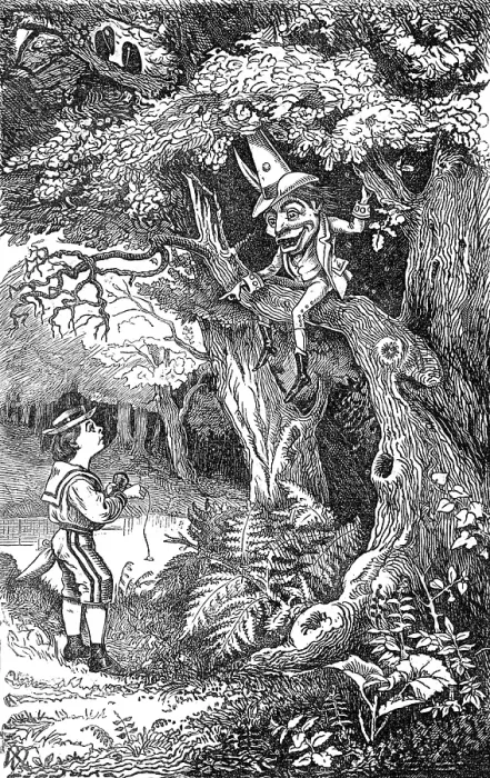 Framed Print : Harry and the Dwarf, from Mr. Knatchbull-Hugessen's Tales at Tea-Time, 1872. Creator: Unknown Framed Print : Harry and the Dwarf, from Mr. Knatchbull-Hugessen's Tales at Tea-Time, 1872. Creator: Unknown