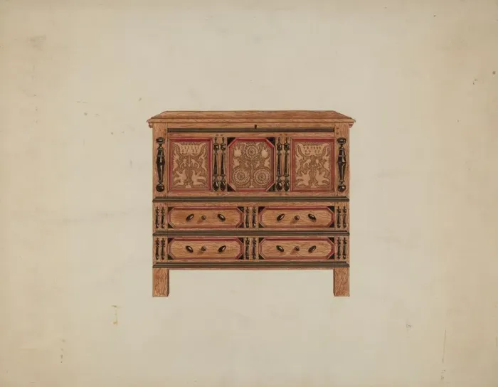 Framed Print : Hartford Chest, c. 1936. Creator: Martin Partyka Framed Print : Hartford Chest, c. 1936. Creator: Martin Partyka