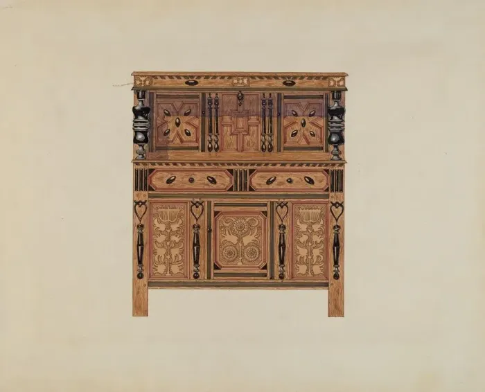 Framed Print : Hartford Cupboard, c. 1936. Creator: Martin Partyka Framed Print : Hartford Cupboard, c. 1936. Creator: Martin Partyka
