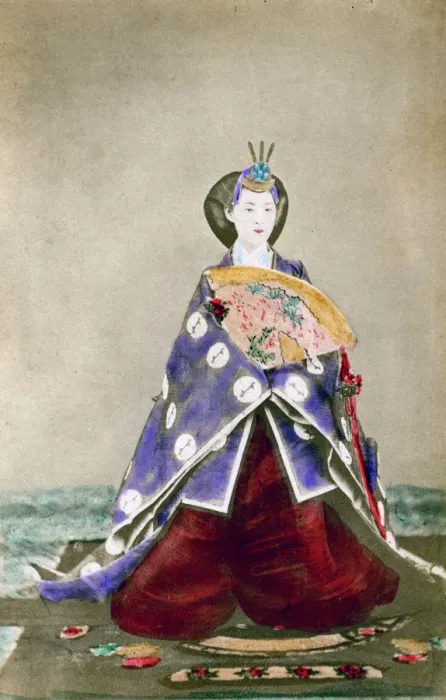 Framed Print : Haruho, Empress of Japan, 1873 (1882). Artist: Uchida Kyuichi Framed Print : Haruho, Empress of Japan, 1873 (1882). Artist: Uchida Kyuichi