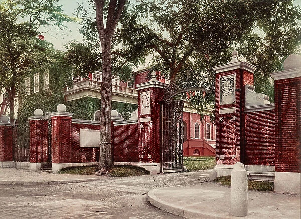 Harvard Gate, Harvard University, c1899. Creator: Unknown