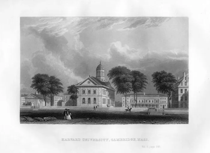 Framed Print : Harvard University, Cambridge, Massachusetts, 1855 Framed Print : Harvard University, Cambridge, Massachusetts, 1855